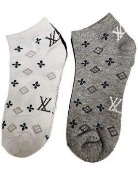 Women's Ankle Socks, Bundle of 12 Pairs, Spade Print